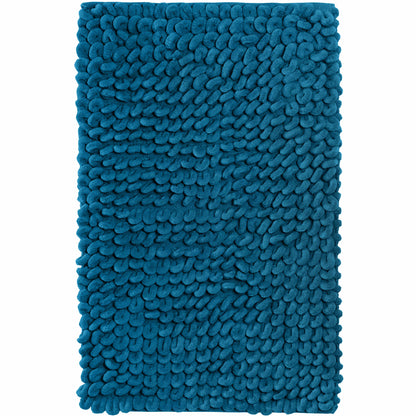 Teal Jumbo Loop Bath Mat from OLIVIA ROCCO, offering a blend of plush softness and contemporary design, perfect for enhancing any bathroom ambiance.