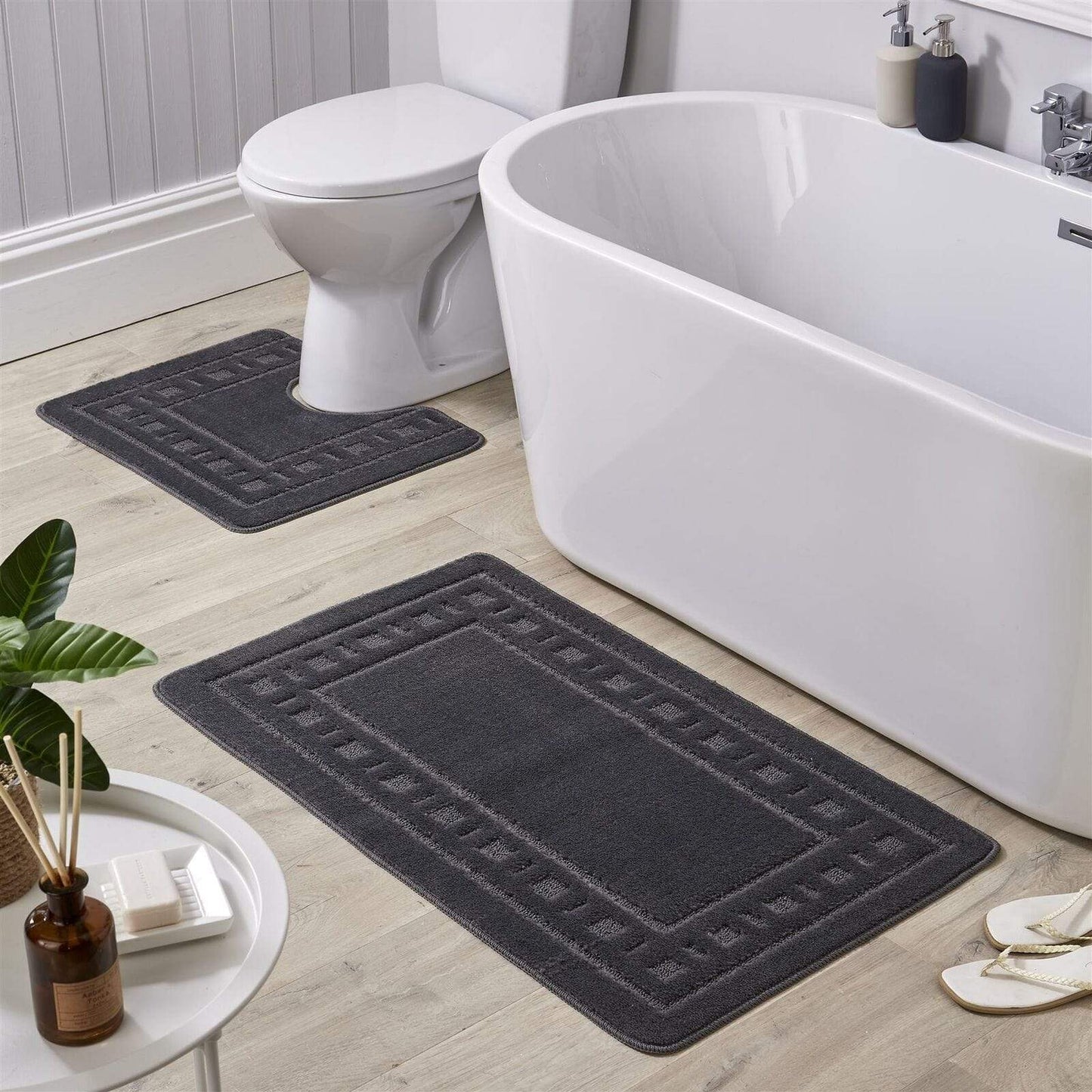 Detailed care guide for Jumbo Miami Bath Mat Set, emphasizing quality maintenance for long-lasting luxury and hygiene in bathroom decor.