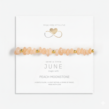Peach Moonstone Bracelet