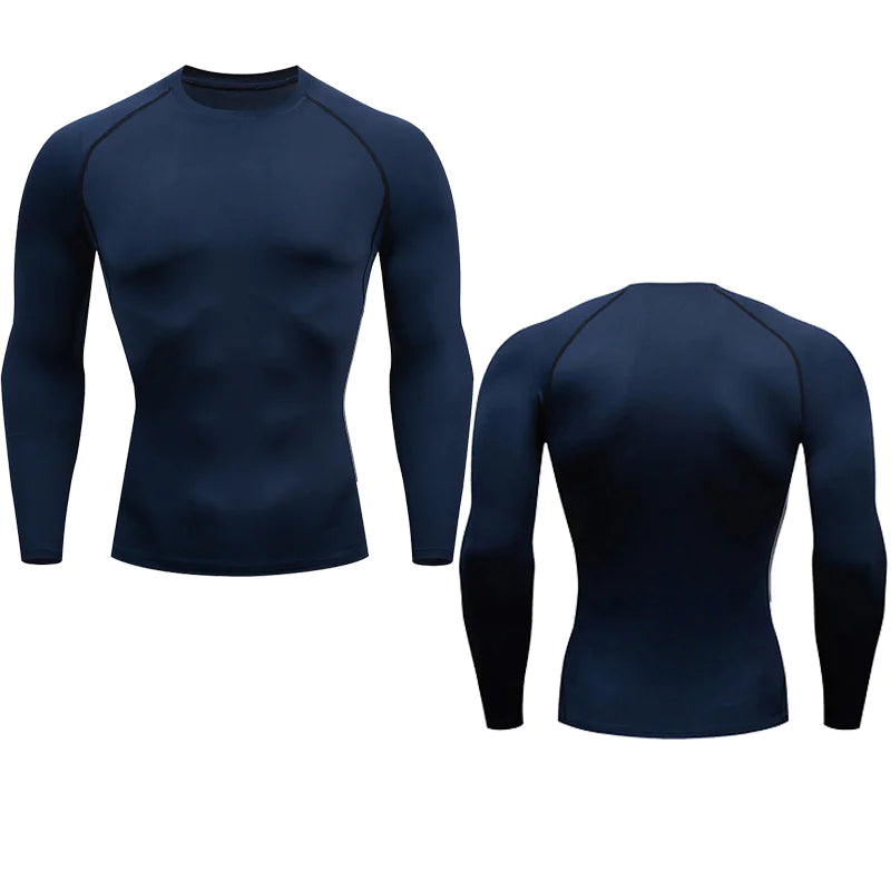 Elegant white compression shirt offering a refined look for high-performance workouts.