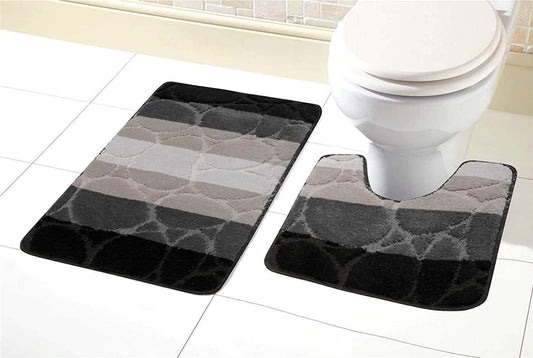 Luxurious Kaya Ultra Soft Non-Slip Bath Mat and Pedestal Set by OLIVIA ROCCO, showcasing its elegant design, ultra-absorbent functionality, and available in multiple stylish colours to enhance any bathroom decor.