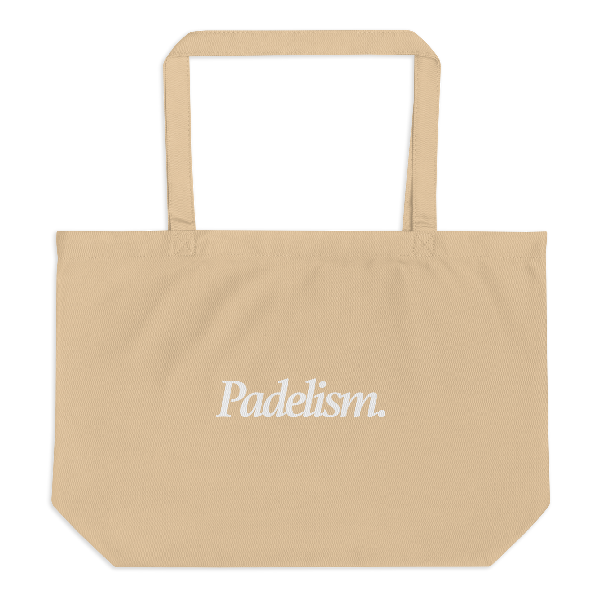 Stylish Extra Large Organic Cotton Tote Bag with long self-fabric dual straps for comfortable carrying, ideal for sustainable lifestyle enthusiasts.