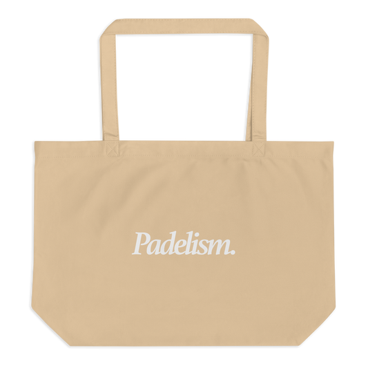 Stylish Extra Large Organic Cotton Tote Bag with long self-fabric dual straps for comfortable carrying, ideal for sustainable lifestyle enthusiasts.