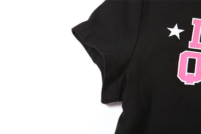 Luxury Drama Queen Star Graphic Baby Tee for little girls by Dazzling Dreams Studio, featuring a vibrant star design.