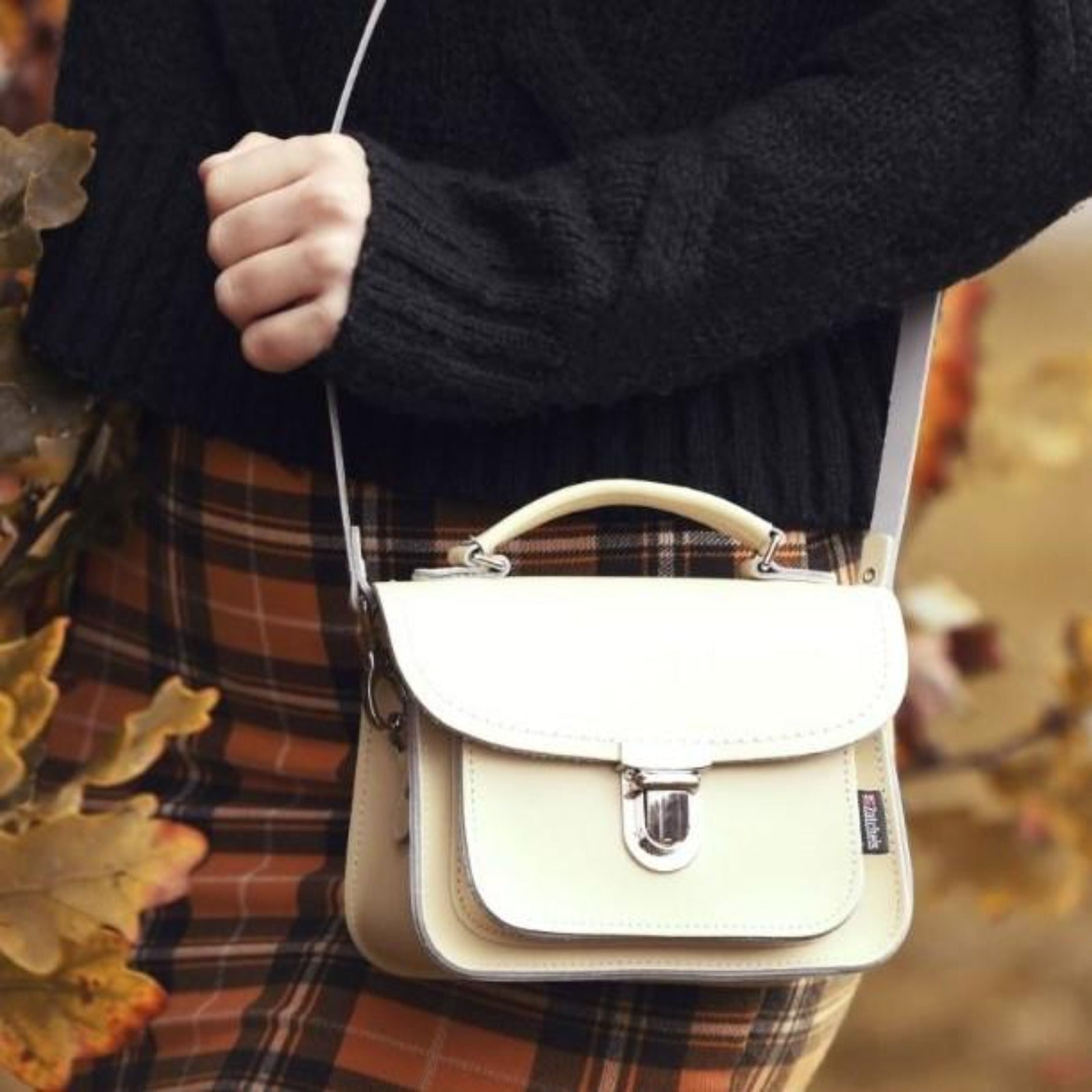 Elegant Luna Handmade White Leather Bag, showcasing its versatile design as a crossbody, clutch, and shoulder bag. Perfectly crafted in England with high-quality leather, ideal for formal and casual occasions.