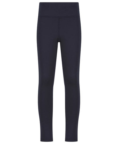 Elegant and eco-friendly high-waisted leggings for children, perfect for sports and comfort, made with sustainable fabrics.