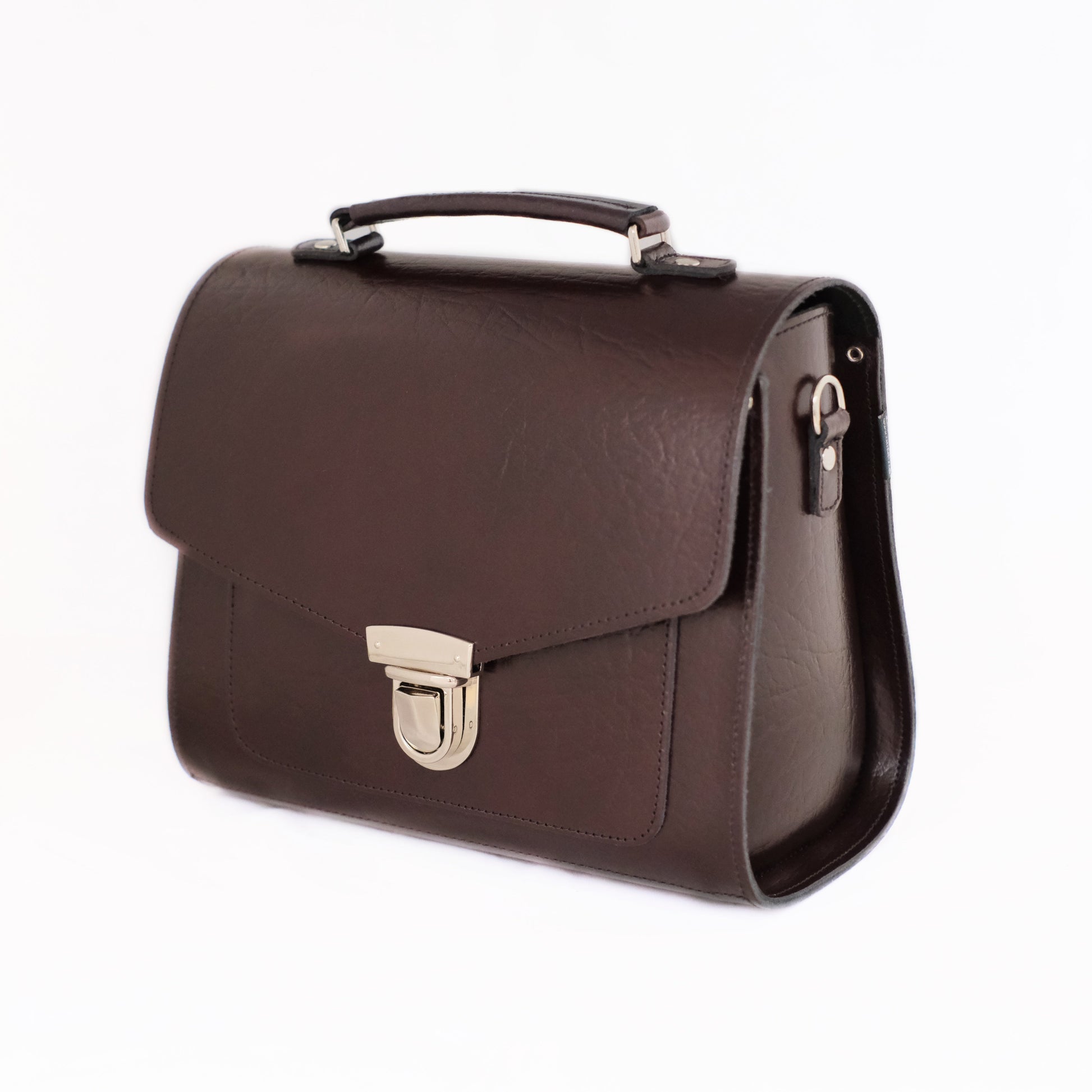 Interior view of the Luxury Handmade Leather Sugarcube Grande Bag, featuring a spacious layout with a secure zipped pocket for organisation.