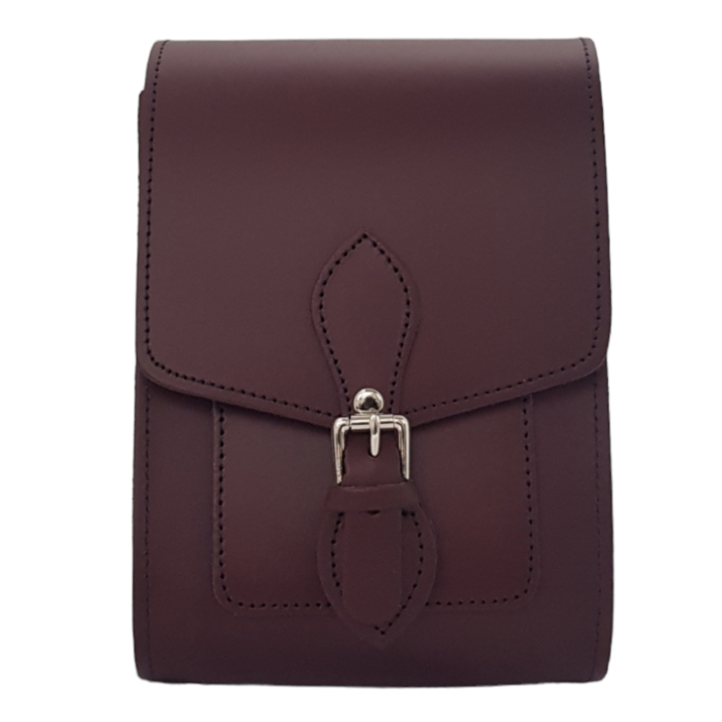 Handmade Marsala Red Leather Festival Phone Bag by Zatchels, showcasing luxurious craftsmanship and elegant design.