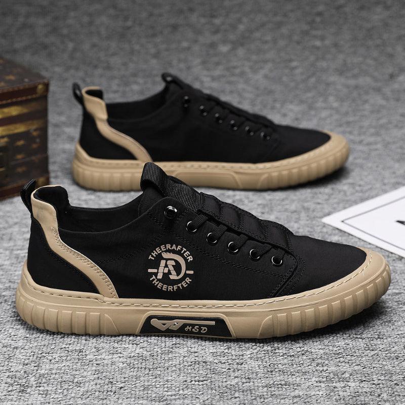 Elegant men's canvas flat shoes in a range of colours - Premium casual footwear at Glooosy Store.