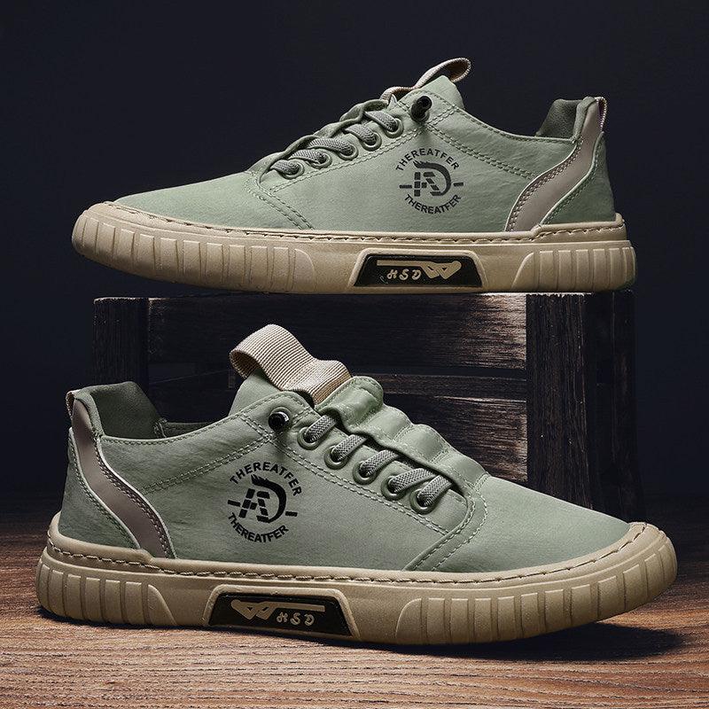 Chic and comfortable men's canvas flat shoes - Sophisticated casual footwear by Glooosy Store.