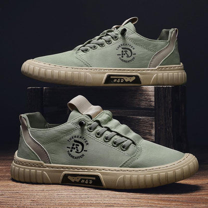 Chic and comfortable men's canvas flat shoes - Sophisticated casual footwear by Glooosy Store.