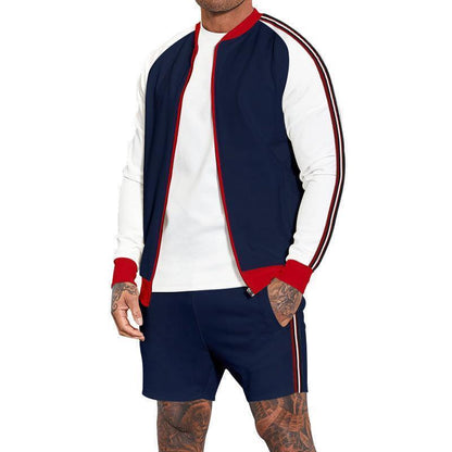 Elegant display of Men's Sport Tracksuit Set, showcasing premium material and modern design, perfect for achieving comfort and style in leisure activities, available in multiple colours and sizes.