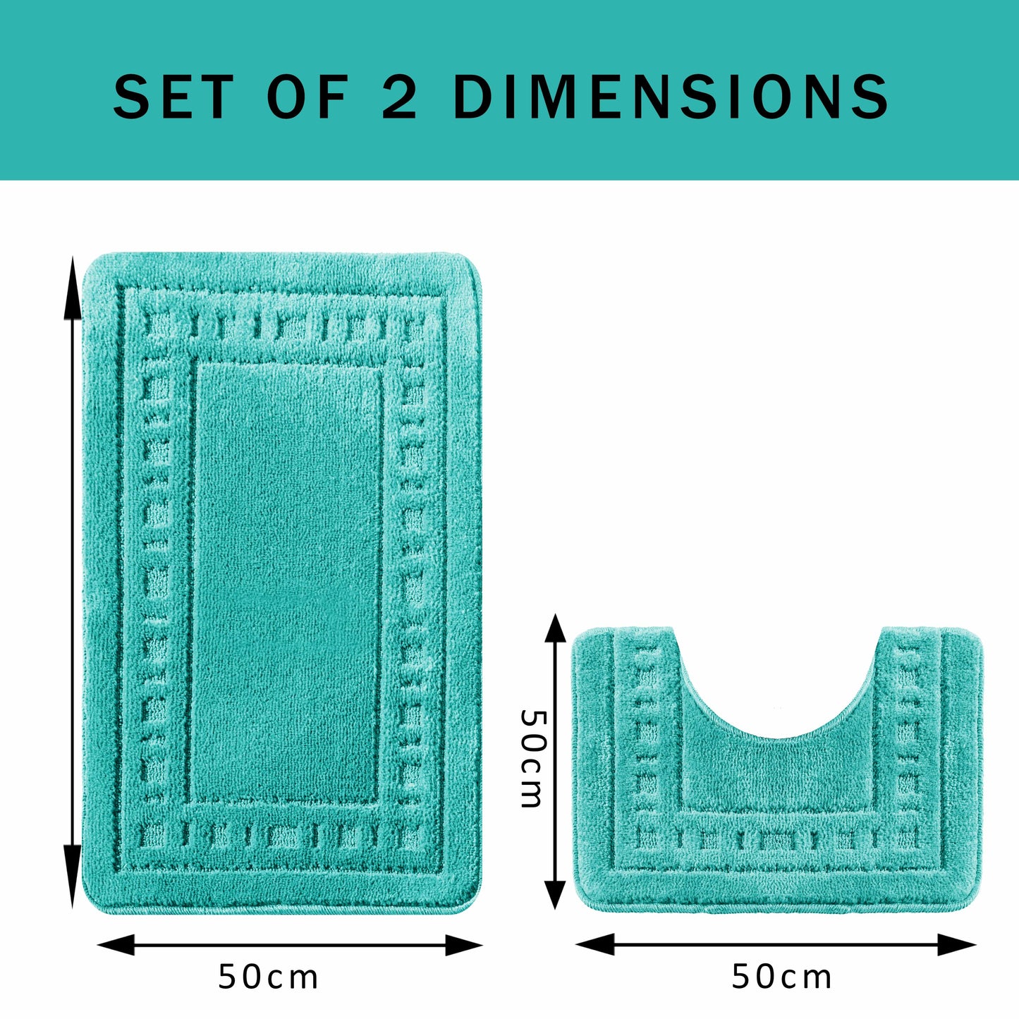 Close-up of the plush, absorbent material of the Miami Duck Egg Bath Mat, highlighting its durability and comfort in a modern bathroom décor.