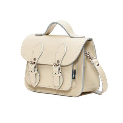 Stylish Zatchels Micro Satchel with adjustable and detachable strap, exemplifying luxury and versatility in bag design, ideal for crossbody, shoulder, or clutch styles.