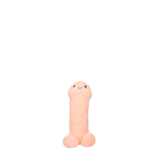 Luxurious 12-inch penis-shaped cushion, expertly crafted from soft cotton and polyester, ideal for comfort and whimsical decor, perfect for bedtime relaxation.