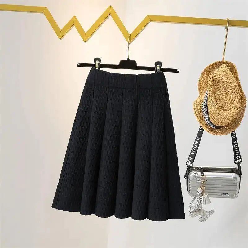 Women's High Waist Knitted Skirt