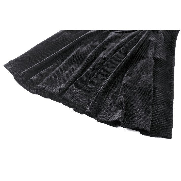 Elegant Dark In Love Inez Gothic Velvet Lace Gown featuring puffed sleeves and a high neck, perfect for gothic fashion enthusiasts.