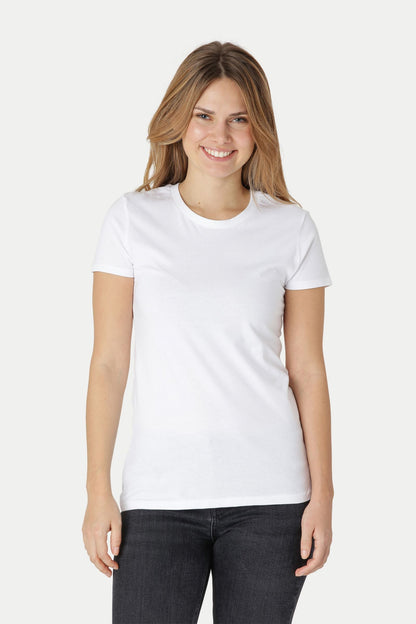 Elegant Fairtrade Organic Cotton Slim Fit T-Shirt from Earth Wardrobe, showcasing its soft texture and tailored silhouette, perfect for adding a touch of conscious luxury to your wardrobe.