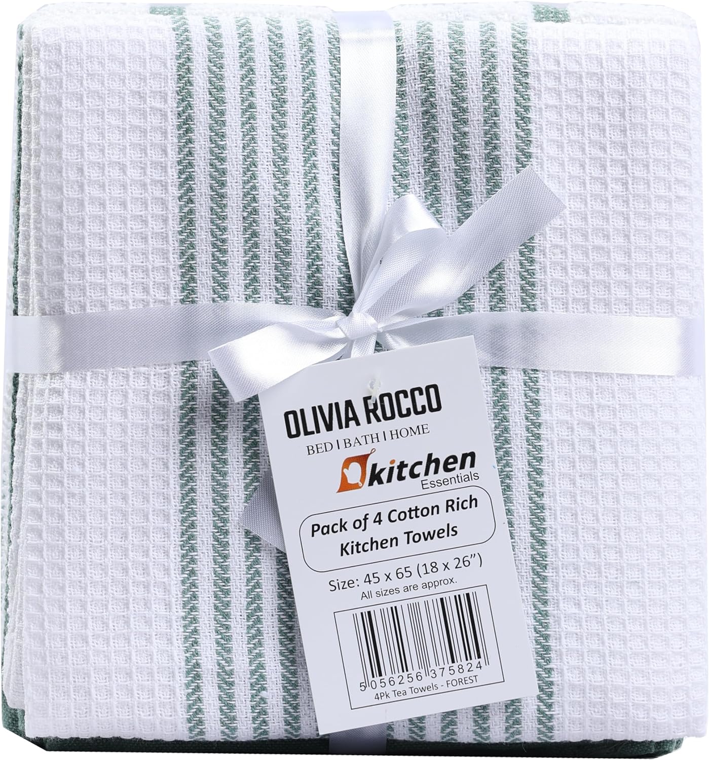 Premium absorbent tea towel showcasing high-quality fabric and vibrant green colour, perfect for drying dishes.