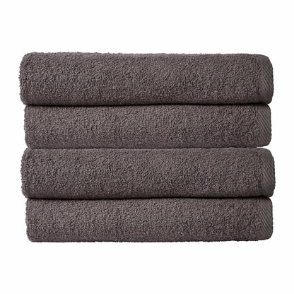 Luxurious Pack of 4 Large Lightweight Cotton Bath Sheets by OLIVIA ROCCO, featuring elegant colour options, designed for quick drying and ultimate comfort. Size: 80x140cm.