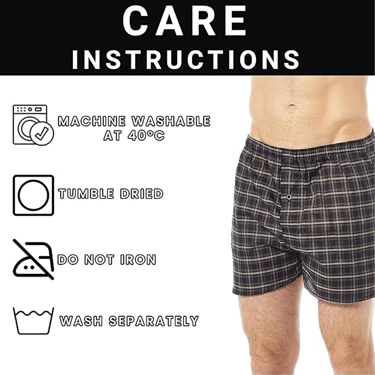 Pack of 6 mens loose fit boxers with comfort waistband bu...