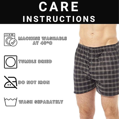 Pack of 6 mens loose fit boxers with comfort waistband bu...