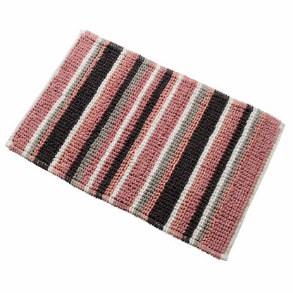 Stylish Padstow Stripe Bathmat in a chic bathroom setting, highlighting its anti-slip design and superior comfort for a safe and sophisticated experience.