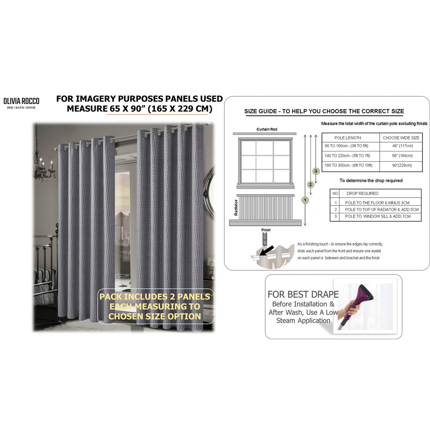 Close-up view of the Paris Eyelet Jacquard Curtain fabric, highlighting the intricate grey geometric jacquard texture and quality.