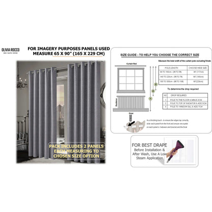Close-up view of the Paris Eyelet Jacquard Curtain fabric, highlighting the intricate grey geometric jacquard texture and quality.