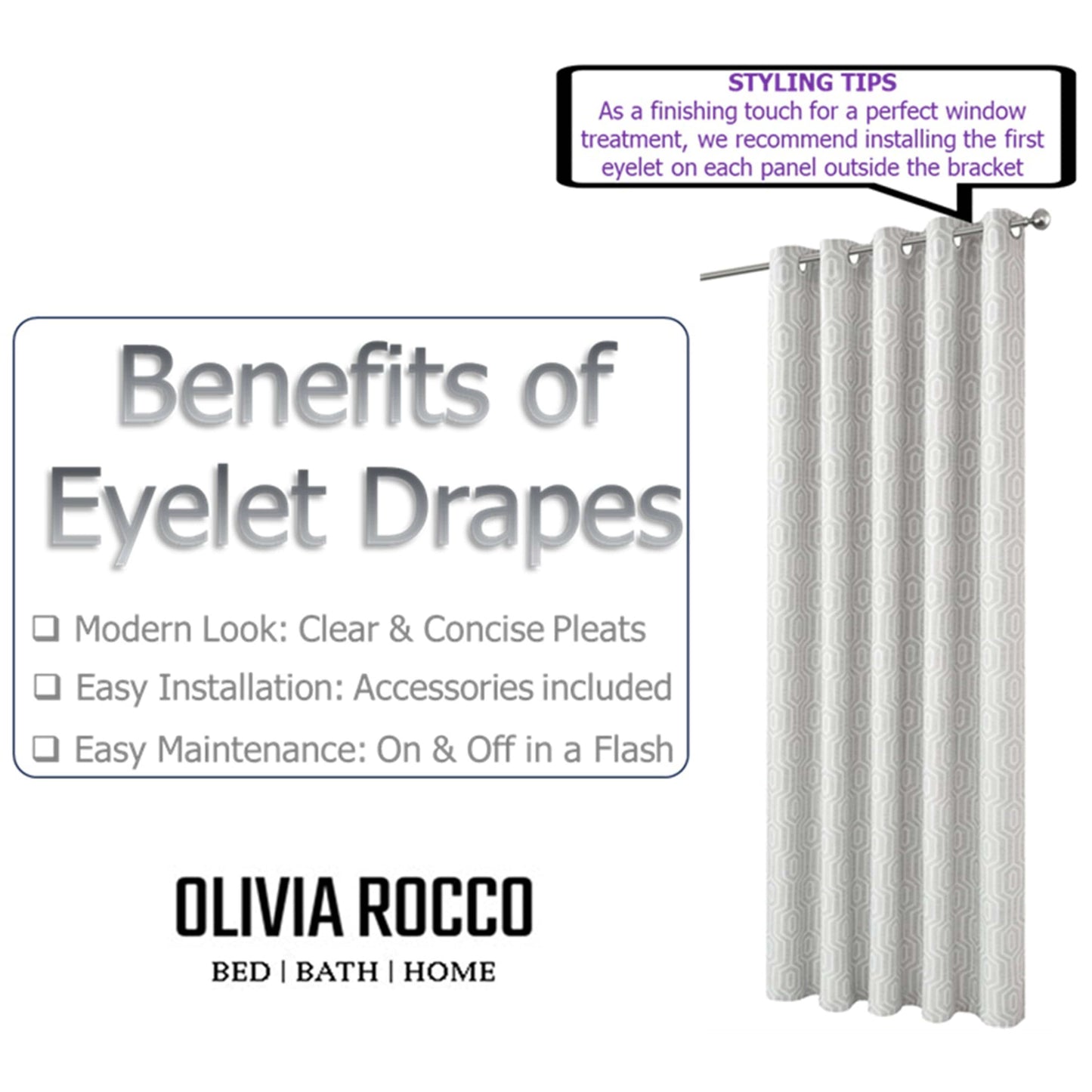 Close-up view of intricate geometric pattern on Paris Eyelet Jacquard Curtains, showcasing high-quality fabric and luxe craftsmanship.