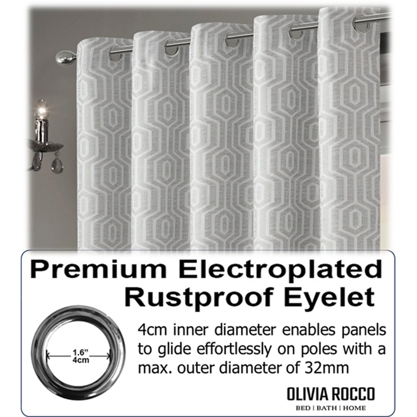 Elegant thermal insulated Paris Eyelet Jacquard Curtains in natural shade, designed for effective light blocking and comfort.