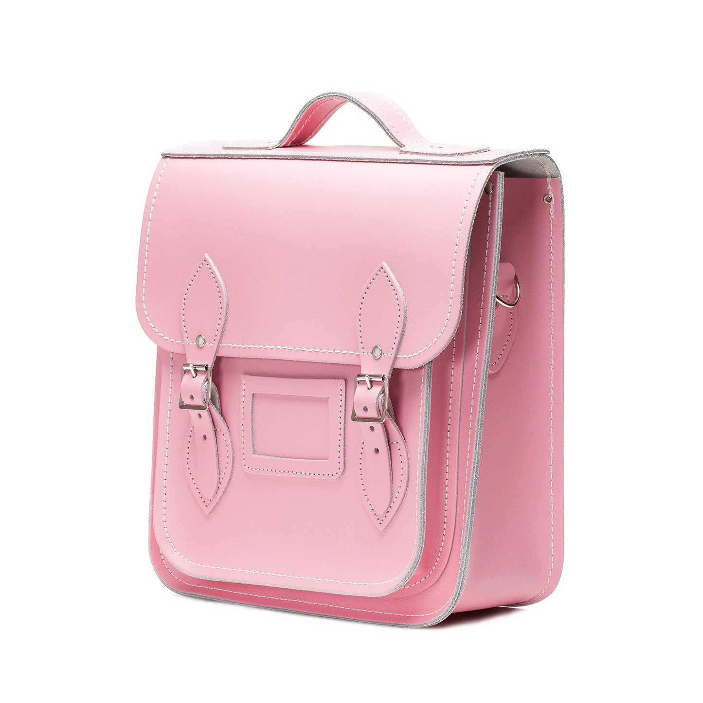 Handmade Leather City Backpack in elegant Pastel Pink, showcasing exquisite craftsmanship and luxury design.