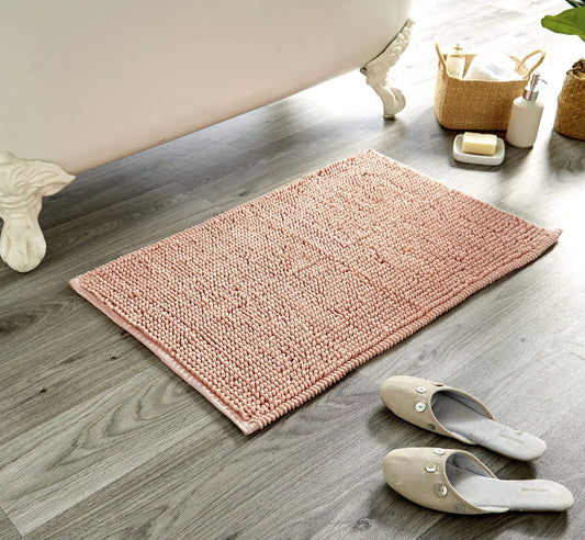 Luxurious Pebbles Micro Bobble Eco-Friendly Hand-Woven Cotton Bath Mat showcasing soft texture and elegant design, perfect for enhancing bathroom aesthetics.