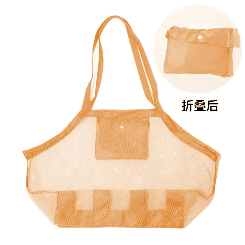 Chic and durable storage solution for beach essentials, this nylon bag combines functionality and luxury with its solid colour design.