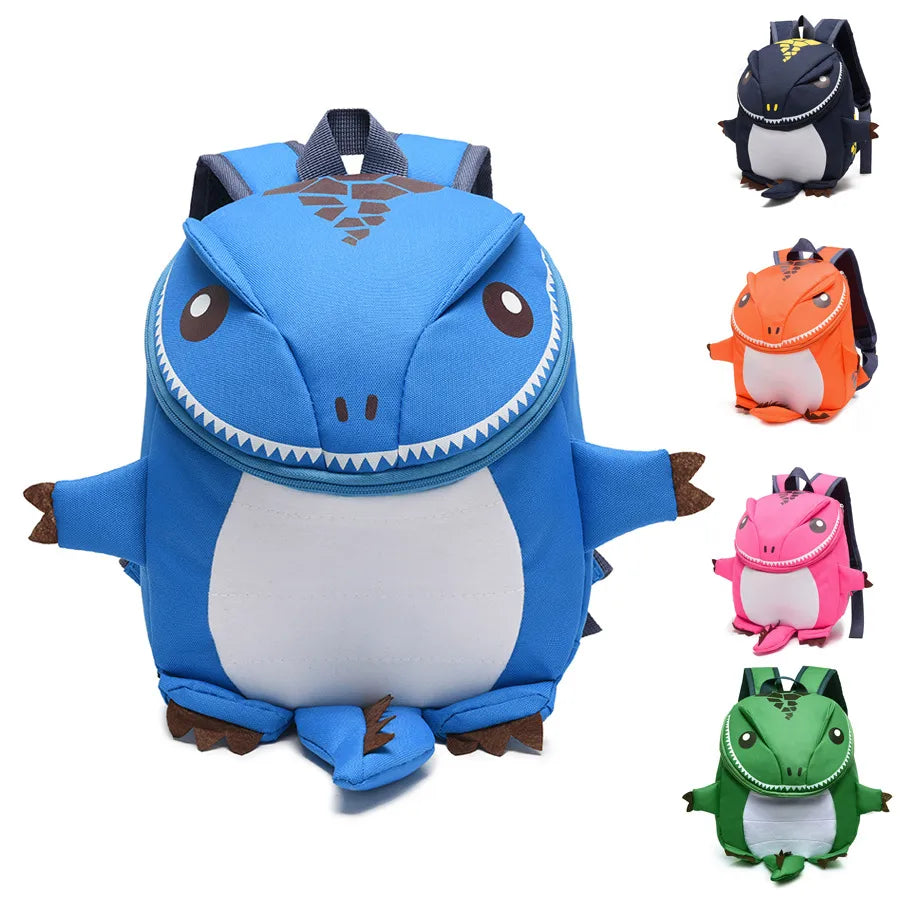 Elegant 14-inch water repellent dinosaur kids school backpack, featuring double shoulder straps for ultimate comfort and style.