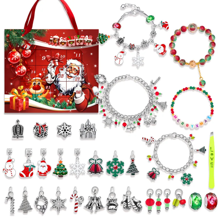 1 Set Zinc alloy Christmas Hat Santa Claus Christmas Socks Pendant Chain Jewelry Accessories