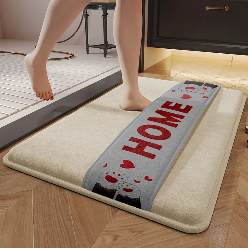 Casual Solid Color Polyester Fiber (polyester) carpet Bathing