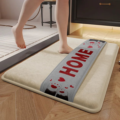 Casual Solid Color Polyester Fiber (polyester) carpet Bathing