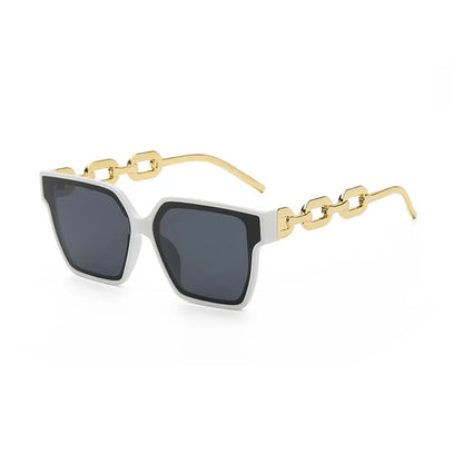 Sophisticated geometric style women's sunglasses, crafted with metal frames and UV400 lens for ultimate elegance.
