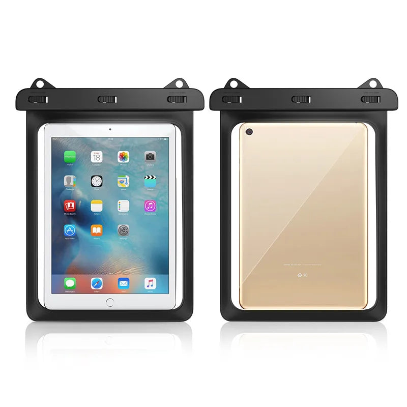 Chic and durable iPad case made from high-quality eco-friendly PVC, perfect for sports and stylish outdoor settings.