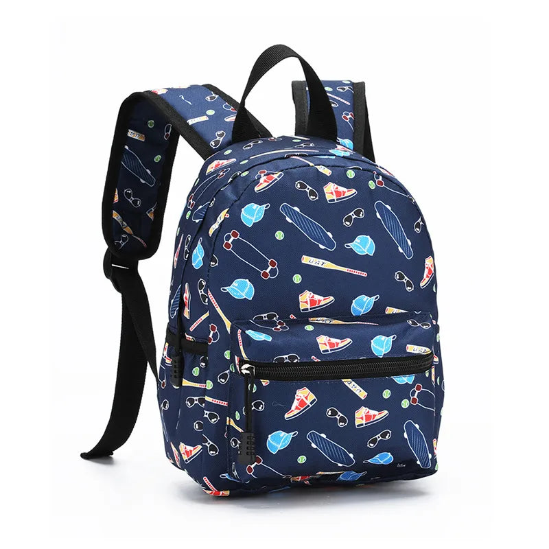Sophisticated kids' fashion backpack with a zipper closure, perfect for young scholars seeking both style and practicality.