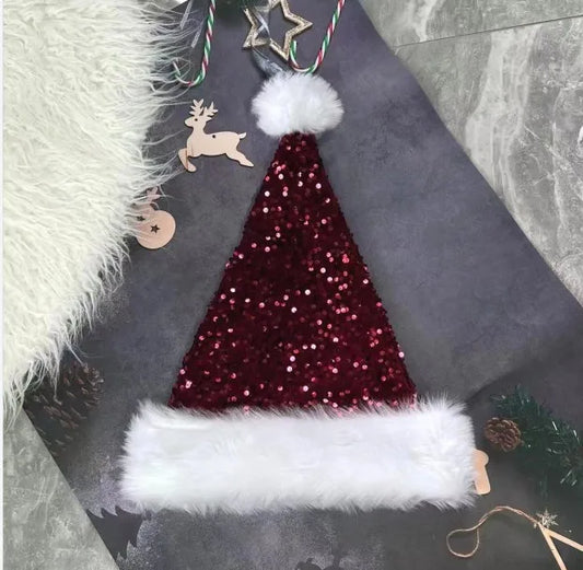Elegant Christmas Color Block Nonwoven Festival Hat, showcasing a simple and stylish design, perfect for festive celebrations.