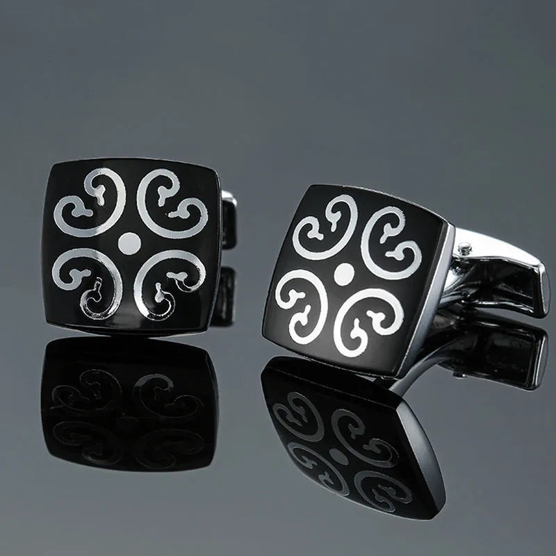 Premium geometric cufflinks in copper plating, reflecting sophistication and style for the discerning businessman.