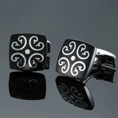 Premium geometric cufflinks in copper plating, reflecting sophistication and style for the discerning businessman.
