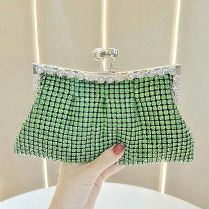 Chic luxury women's handbag, square shape, crafted from high-quality polyester, ideal for evening events and social gatherings.