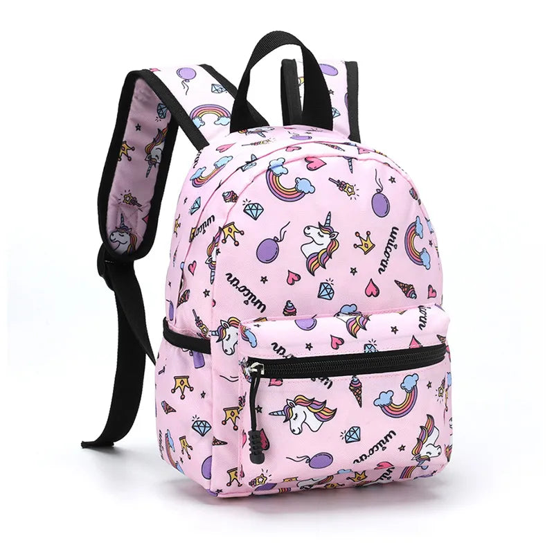 Luxurious medium-sized waterproof kids backpack featuring a stylish animal print design, perfect for school and daily use.