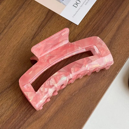 Large Size Hollow Arc Shaped Hair Claw Clip Design Sense Vinegar Acetate Universal Hair Accessories For Women Simple Style