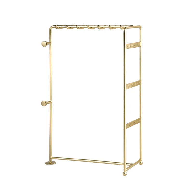 Chic iron jewelry display stand in a solid colour, perfect for elegant organization of accessories with a minimalist aesthetic.