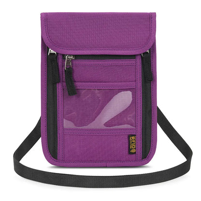Luxury unisex nylon waterproof passport holder with zipper closure, perfect travel essential for stylish jet setters.