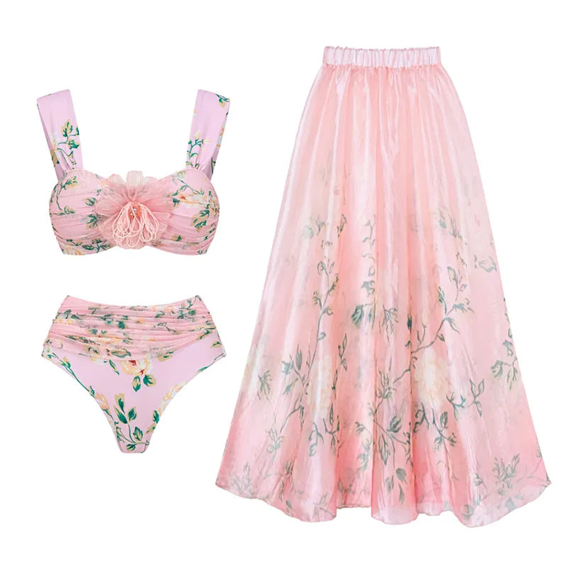 Elegant full coverage bikini top providing comfort and style, perfect for swimming pool occasions.